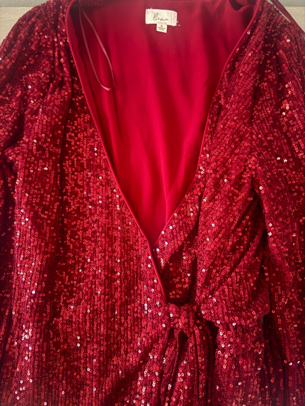 Lena Red Sequin Romper